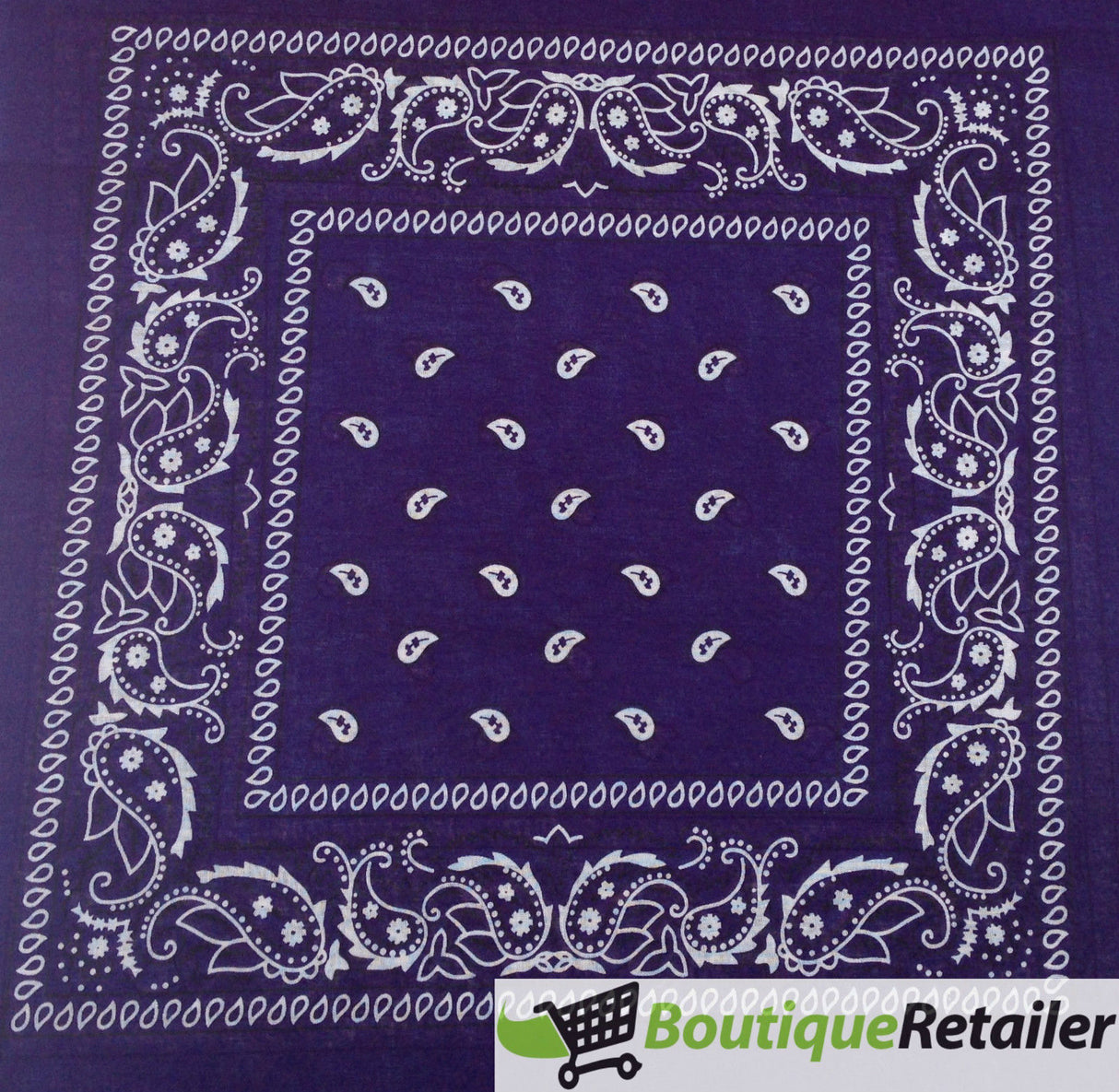 20x BANDANA Paisley 100% COTTON Head Wrap Durag Bandanna Scarf Mask BULK - Purple