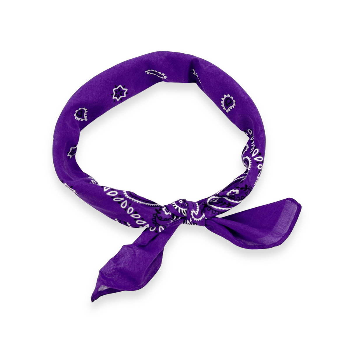 20x BANDANA Paisley 100% COTTON Head Wrap Durag Bandanna Scarf Mask BULK - Purple