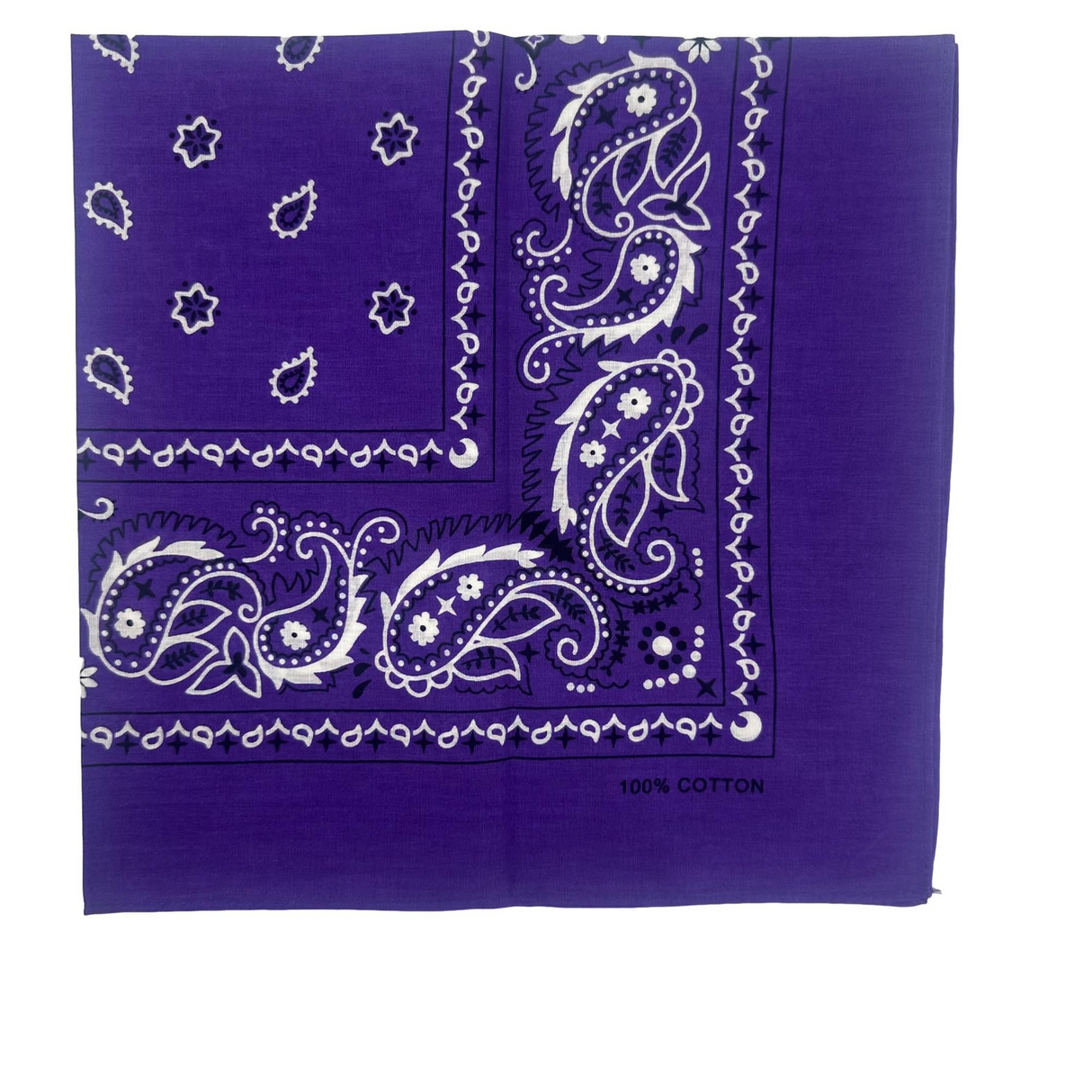 20x BANDANA Paisley 100% COTTON Head Wrap Durag Bandanna Scarf Mask BULK - Purple