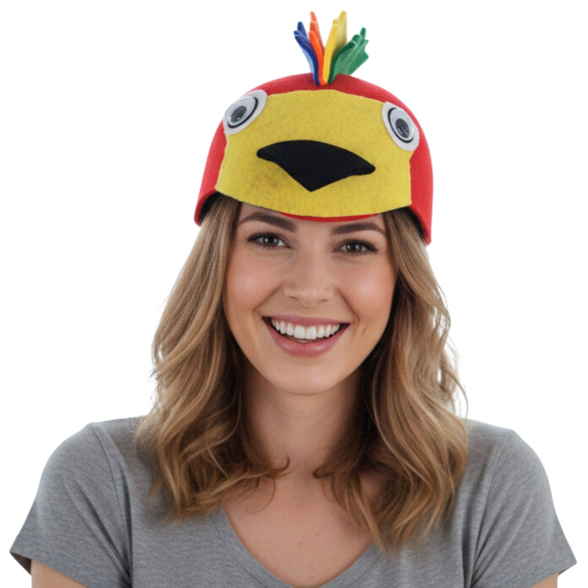55cm Parrot Animal Hat - Australian Costume Accessory (Felt w/ Elastic Chin Strap)