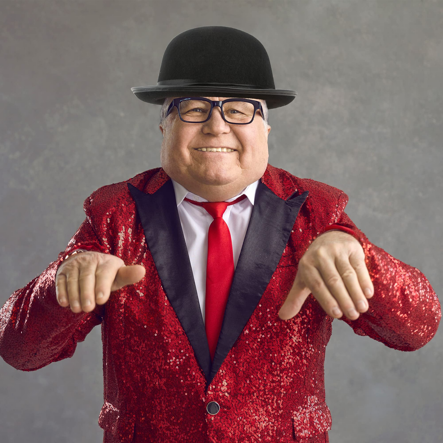 6x BOWLER HAT Party Vintage Costume Derby Felt Dance Halloween Bulk in Black