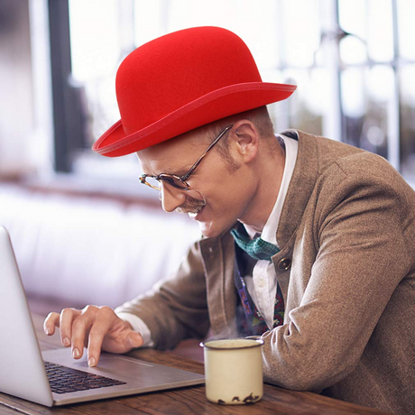 6x BOWLER HAT Party Vintage Costume Derby Felt Dance Halloween Bulk in Red