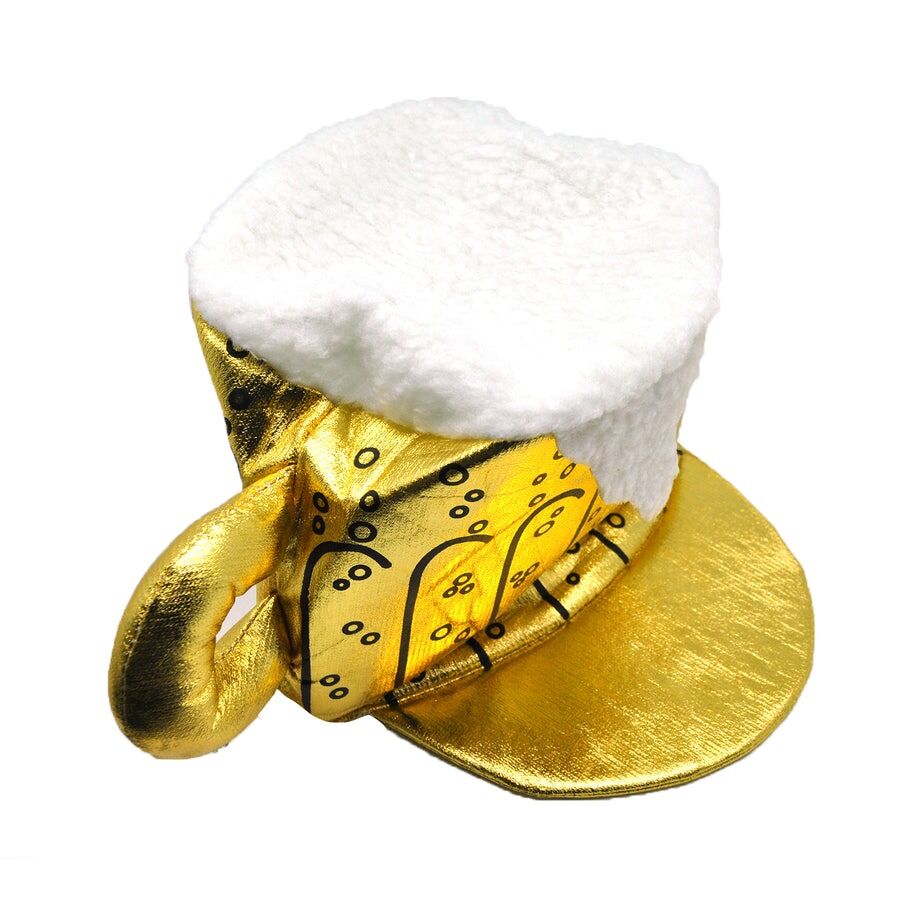 6x Gold Beer Novelty Hat Bulk Pack - (Australia Day/St. Patrick's Day/Oktoberfest Party Costume)