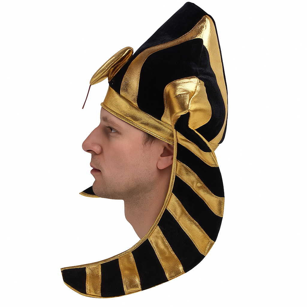 EGYPTIAN PHARAOH HAT King Costume Party Ancient Fancy Dress Halloween Pharoah