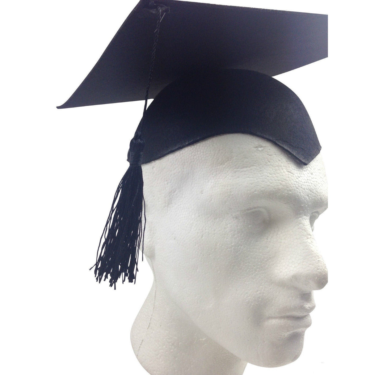 Black Graduation Mortar Board Hat - Bachelor/Academic (School/Fancy Dress)