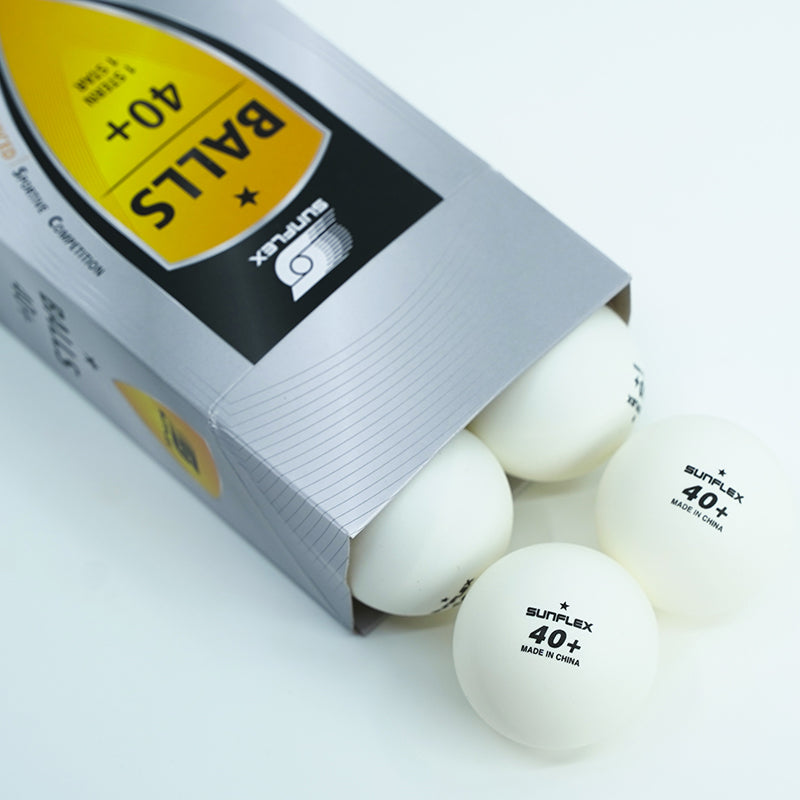 SUNFLEX 1 Pack of 6 1 Star 40+ Table Tennis Balls in White