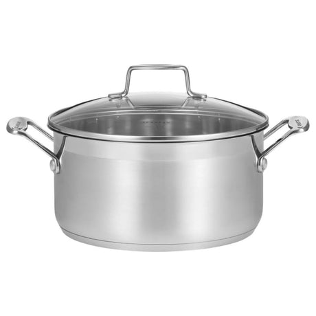 SCANPAN Impact 24cm 4.8L Dutch Oven with Lid Stainless Steel Pot Slow Stew