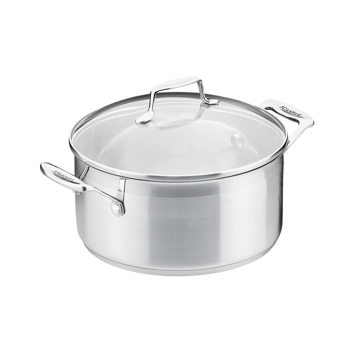 SCANPAN Impact 24cm 4.8L Dutch Oven with Lid Stainless Steel Pot Slow Stew