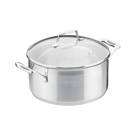 SCANPAN Impact 24cm 4.8L Dutch Oven with Lid Stainless Steel Pot Slow Stew