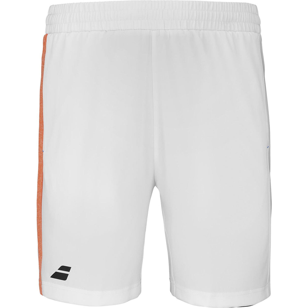 Babolat Play Mens Tennis Shorts in White/Orange