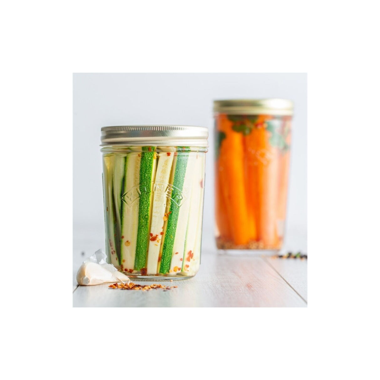 Kilner Wide Mouth Preserve Mason Jars Set of 6 – 350ml Glass Canning Storage Screw Lid