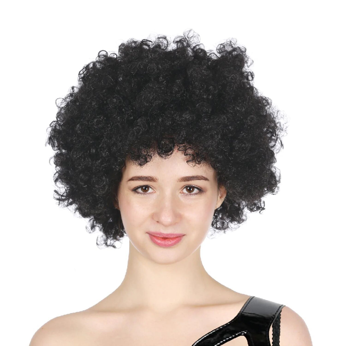 Black Afro Wig - Deluxe Jumbo Curly Hair for 70s/80s Costume & Fancy Dress Party