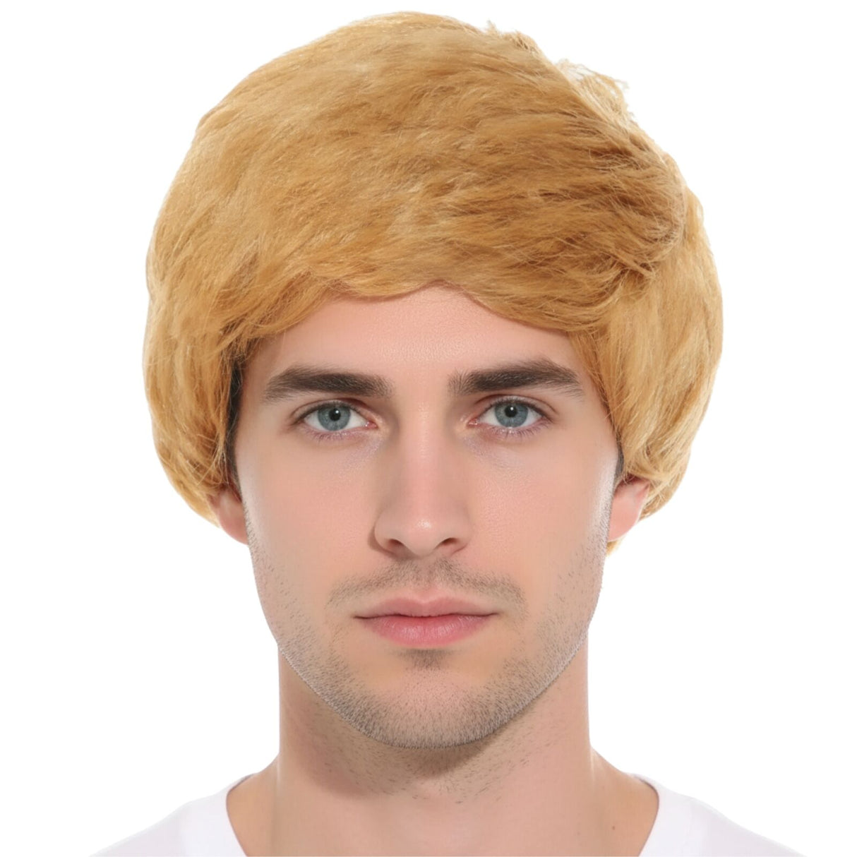 Mens Ginger Blonde Short Wig - Classic Style Fancy Dress Party Costume