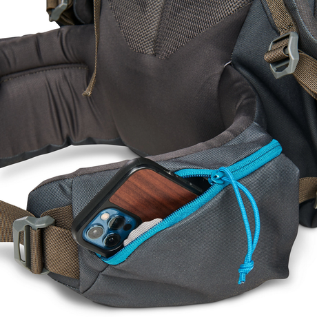 KELTY Asher 85L Backpack Bag Travel Hiking Camping Pack - Beluga/Stormy Blue