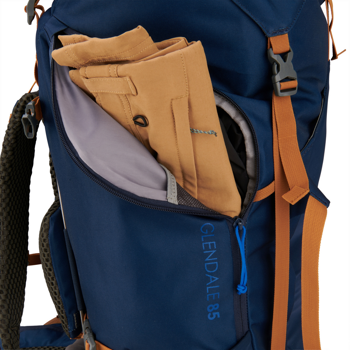 KELTY Glendale 85L Pageant Backpack Bag Hiking Camping Travel Pack in Blue/Cathay Spice