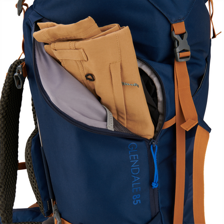 KELTY Glendale 85L Pageant Backpack Bag Hiking Camping Travel Pack in Blue/Cathay Spice