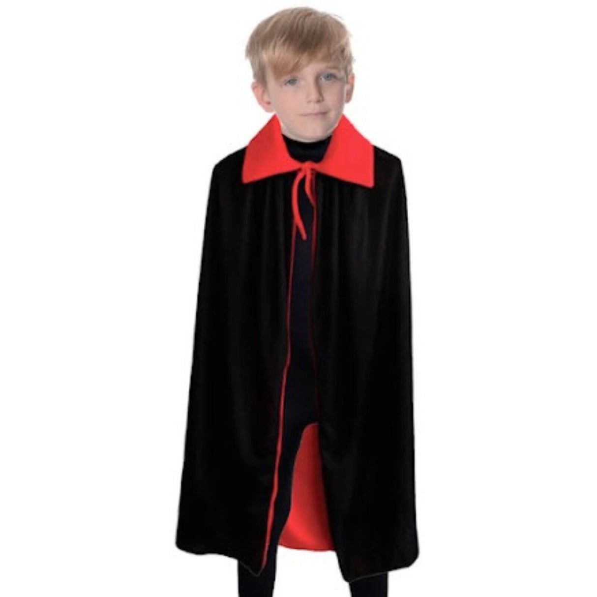 Kids Red/Black Cape - Vampire Cloak/Ghost Costume for Halloween/Fancy Dress Party