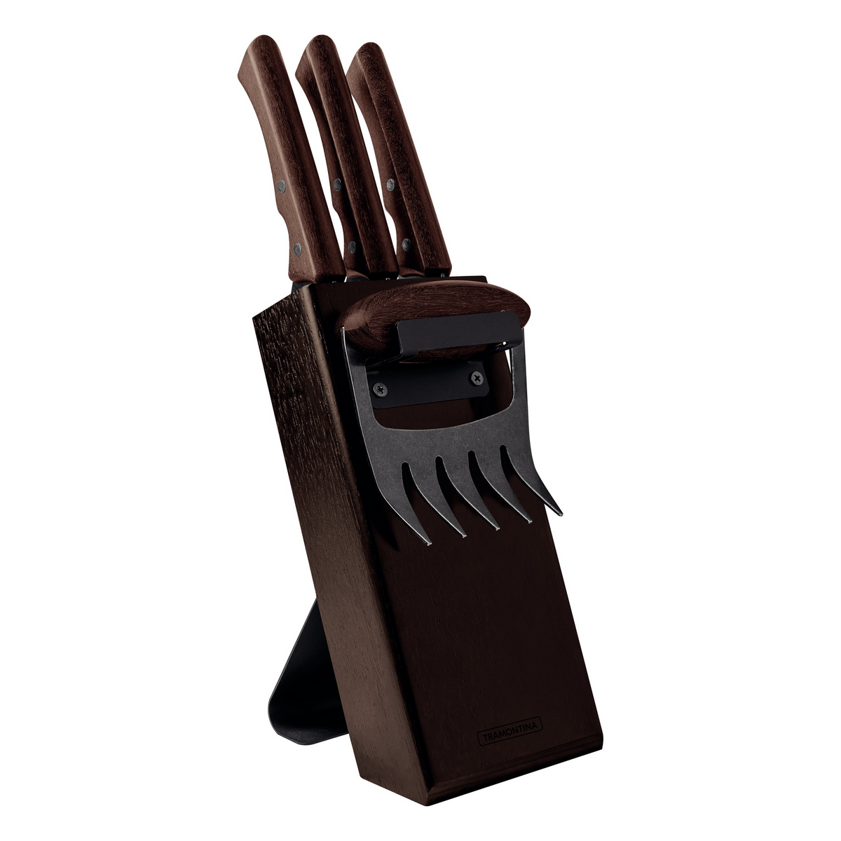 Tramontina Churrasco 5pc BBQ Knife Block Set Stainless Steel in Black