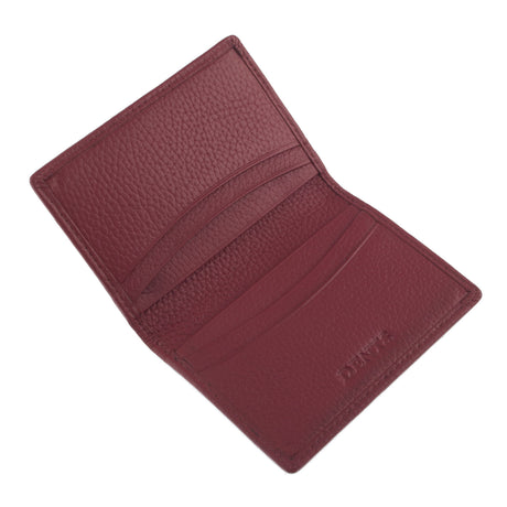 Dents Men's Pebble Grain Leather Card Holder with RFID Blocking - Red