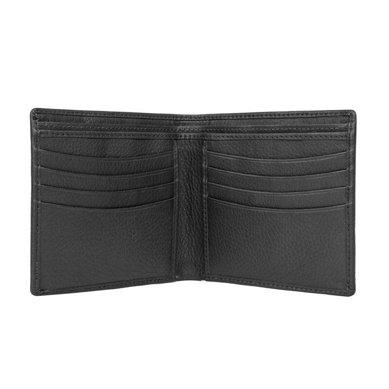 Dents RFID Pebble Grain Leather Billfold Wallet - Black