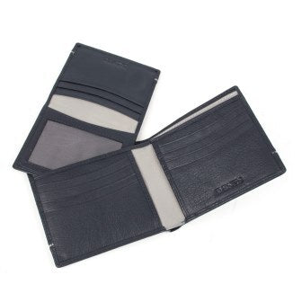 Dents RFID Smooth Nappa Leather Billfold Wallet w/ Removable Pass Holder - Black