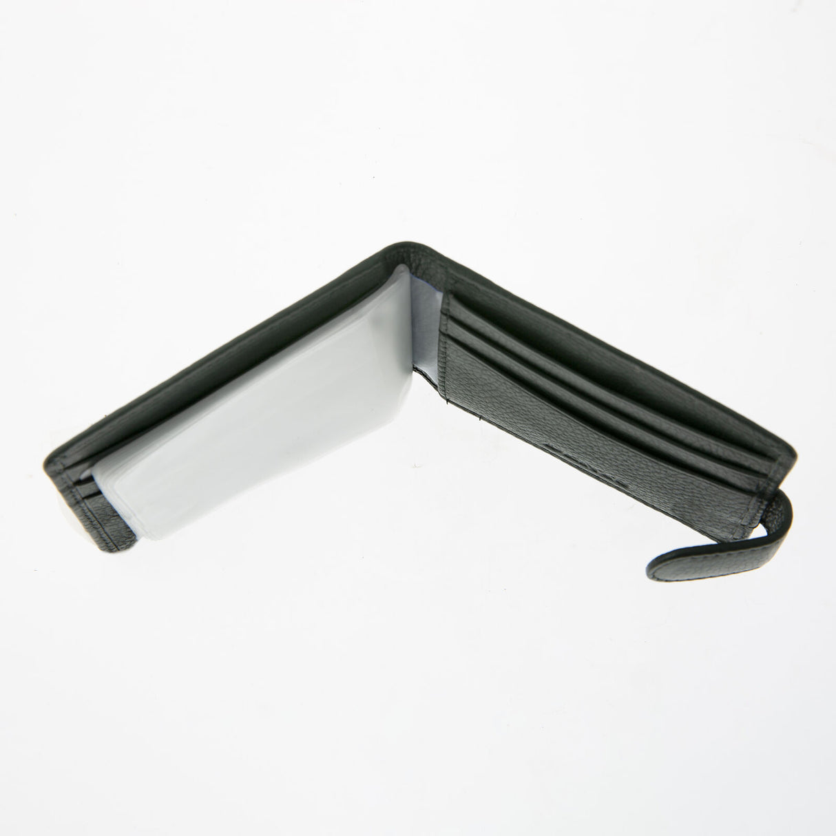 Dents Men's Pebble Grain Leather Card Holder with RFID Blocking and Tab - Green