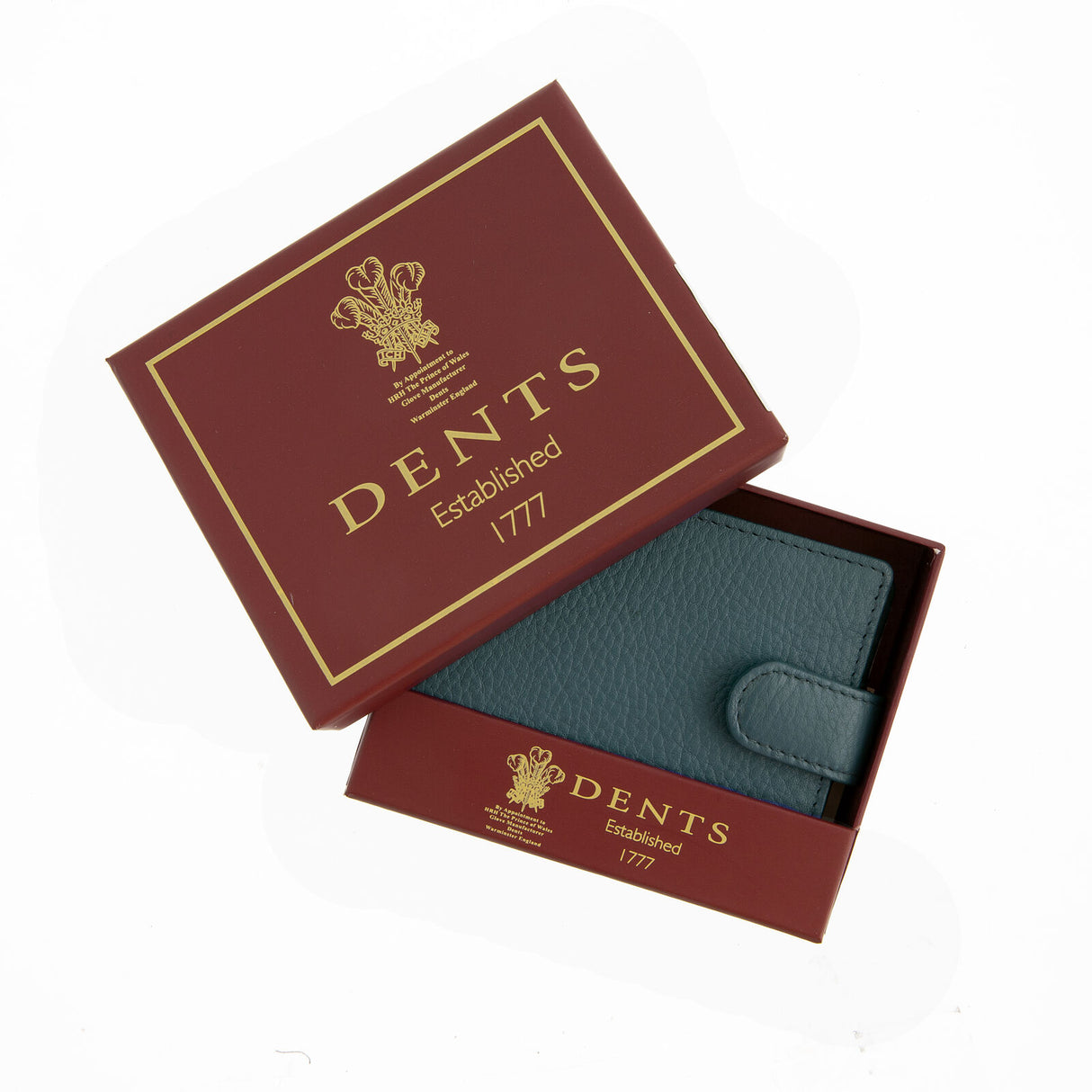 Dents Men's Pebble Grain Leather Card Holder with RFID Blocking and Tab - Green