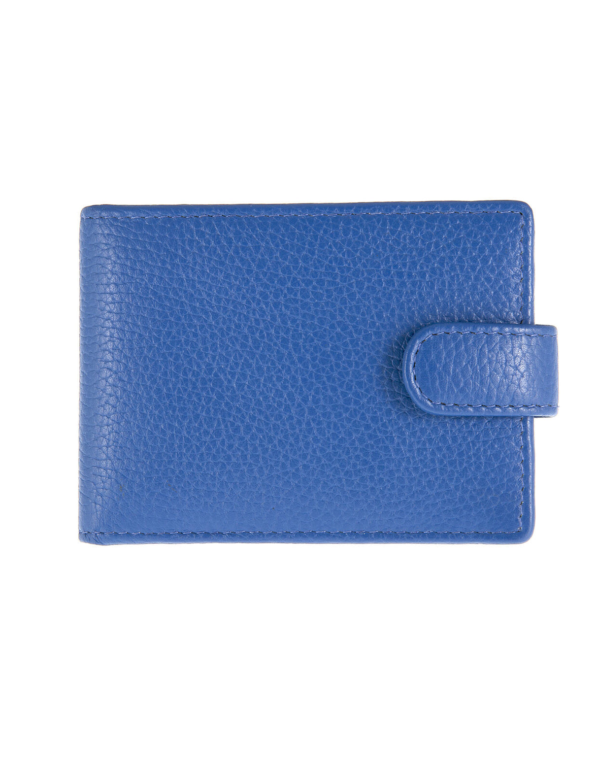 Dents Men's Pebble Grain Leather Card Holder with RFID Blocking and Tab - Blue