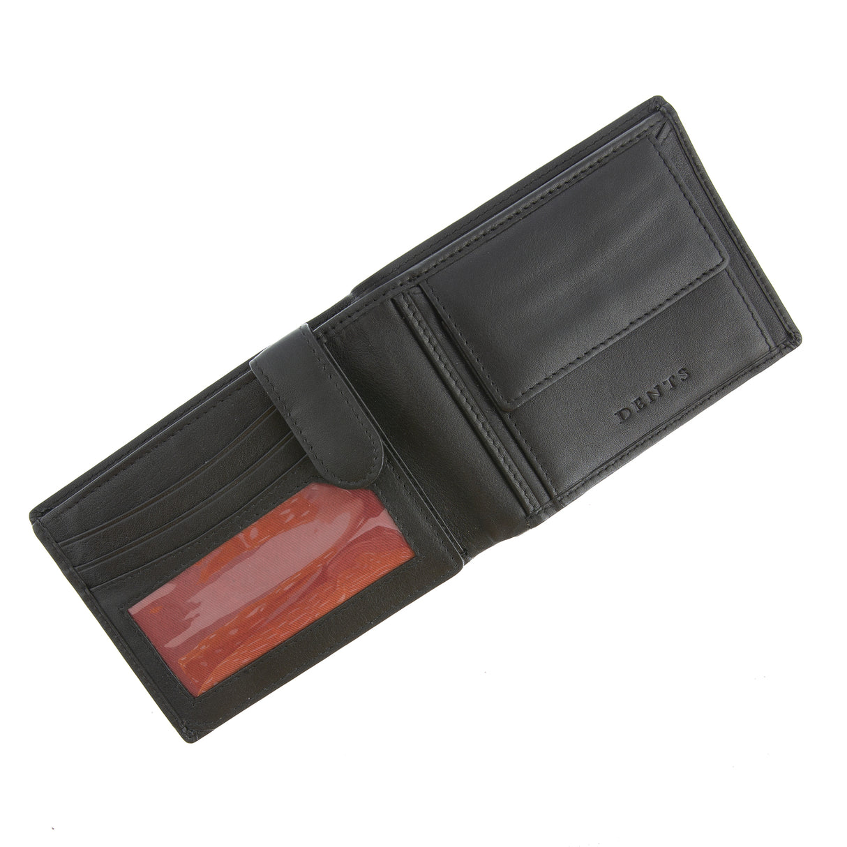 Dents Nappa Leather Trifold Wallet with RFID Protection in Black