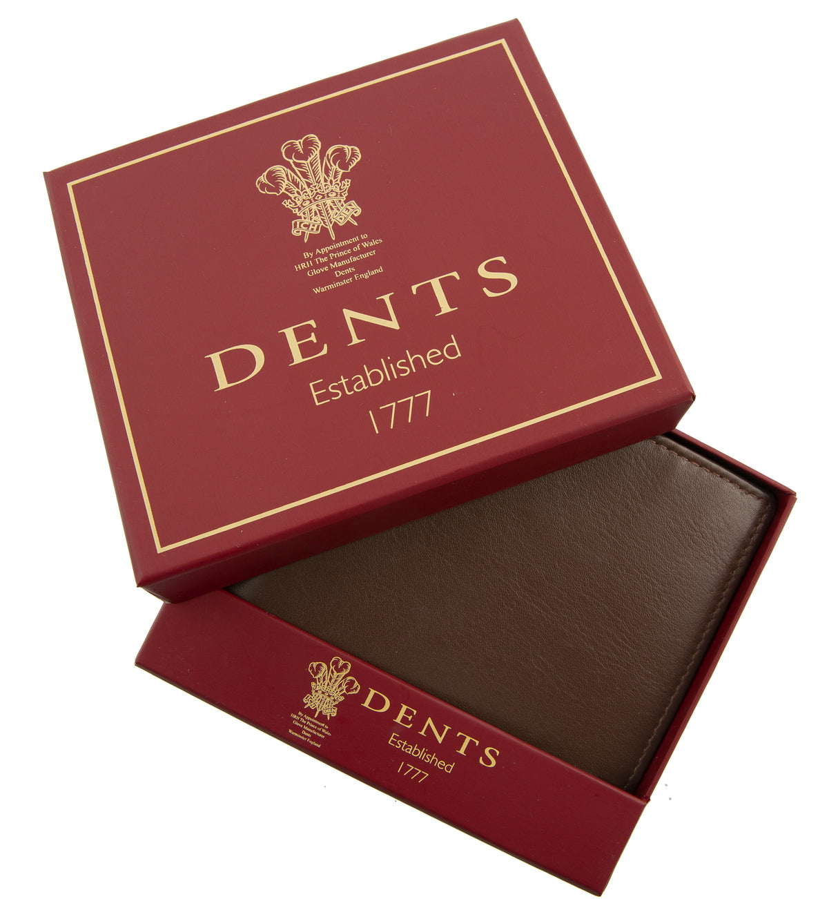 Dents Nappa Leather Trifold Wallet with RFID Protection in English Tan