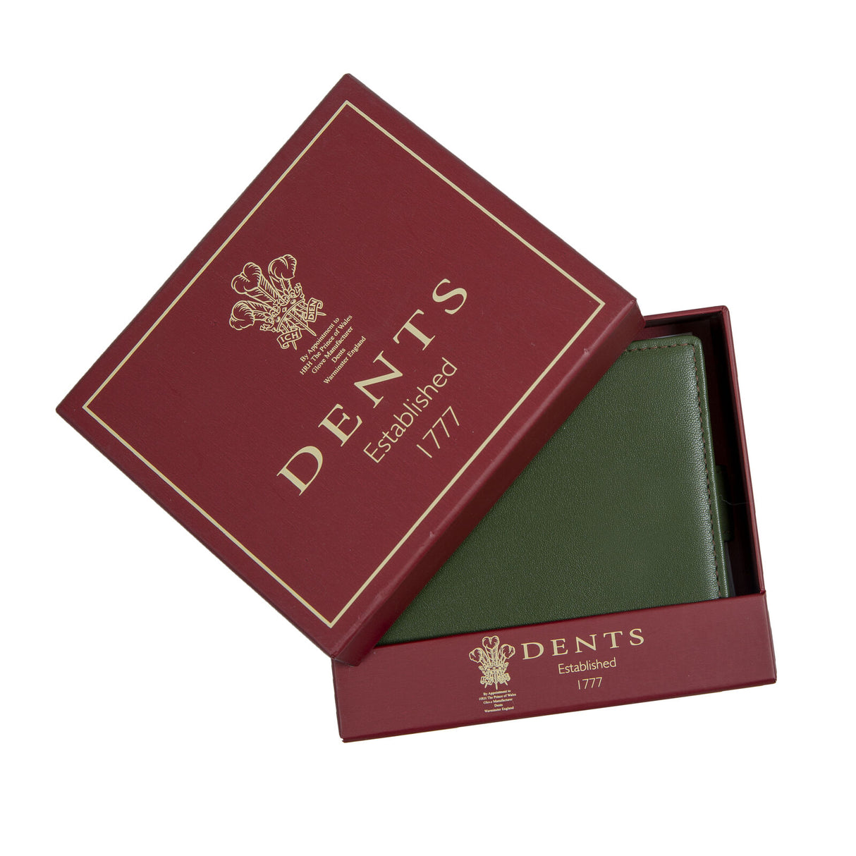 Dents Men's Smooth Nappa Leather Bifold Wallet with RFID Blocking in Olive/Tan