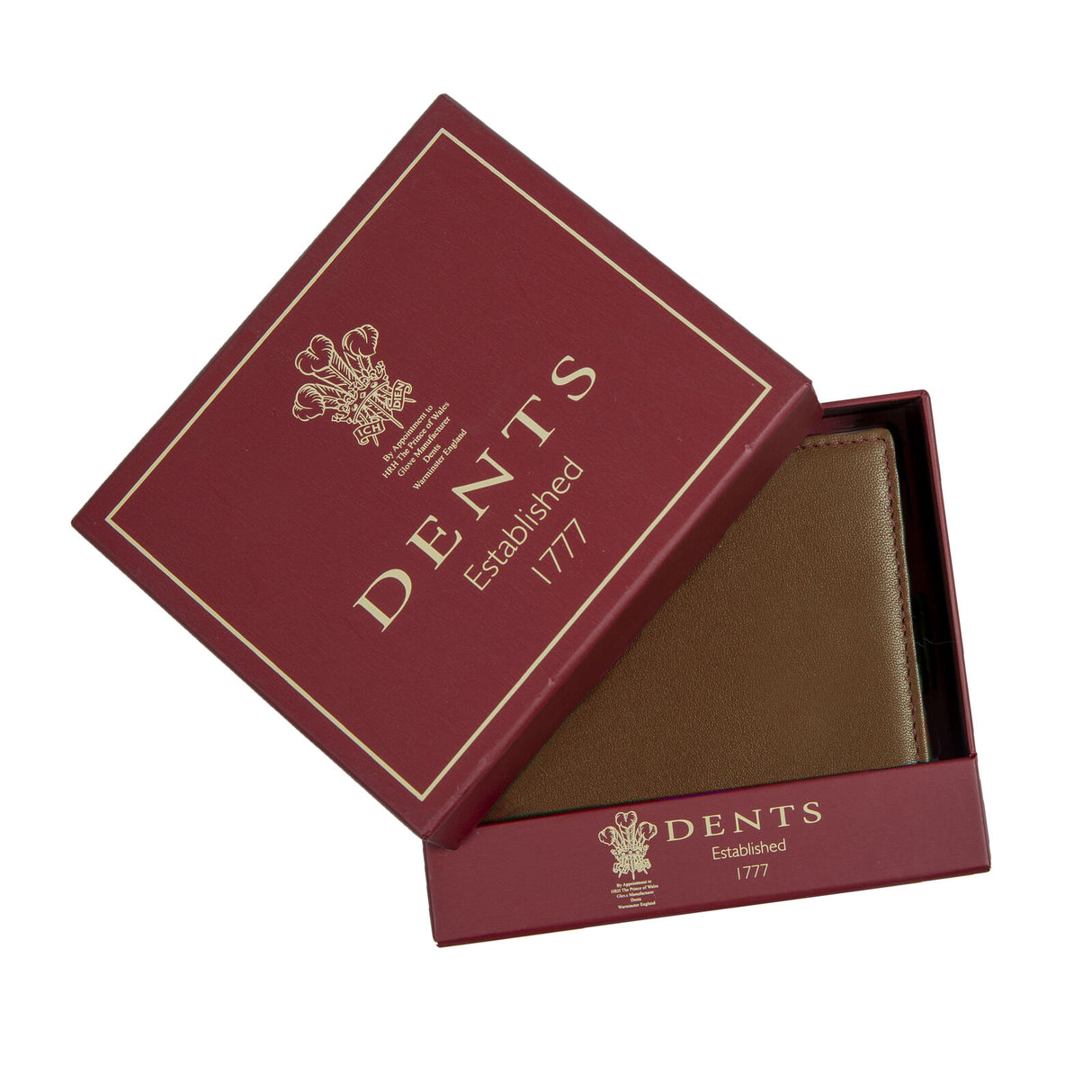 Dents Men's Smooth Nappa Leather Bifold Wallet with RFID Blocking in Tan/Olive