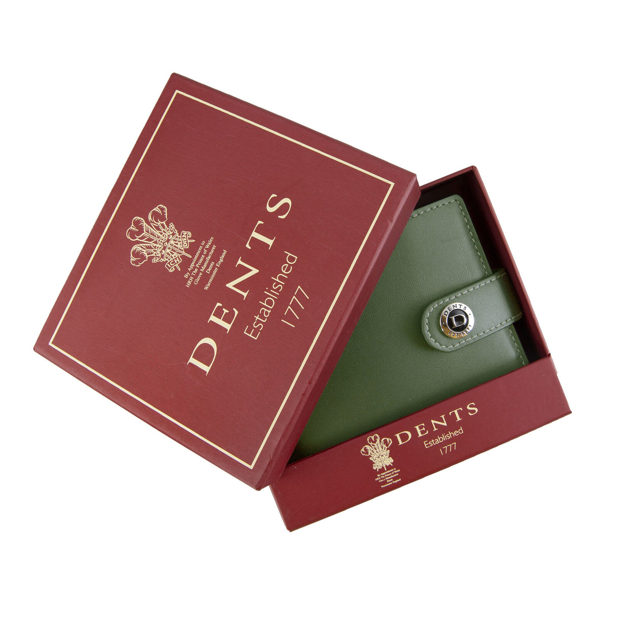 Dents Men's Smooth Nappa Leather Bifold Wallet with RFID Blocking and Coin Purse in Olive/Tan