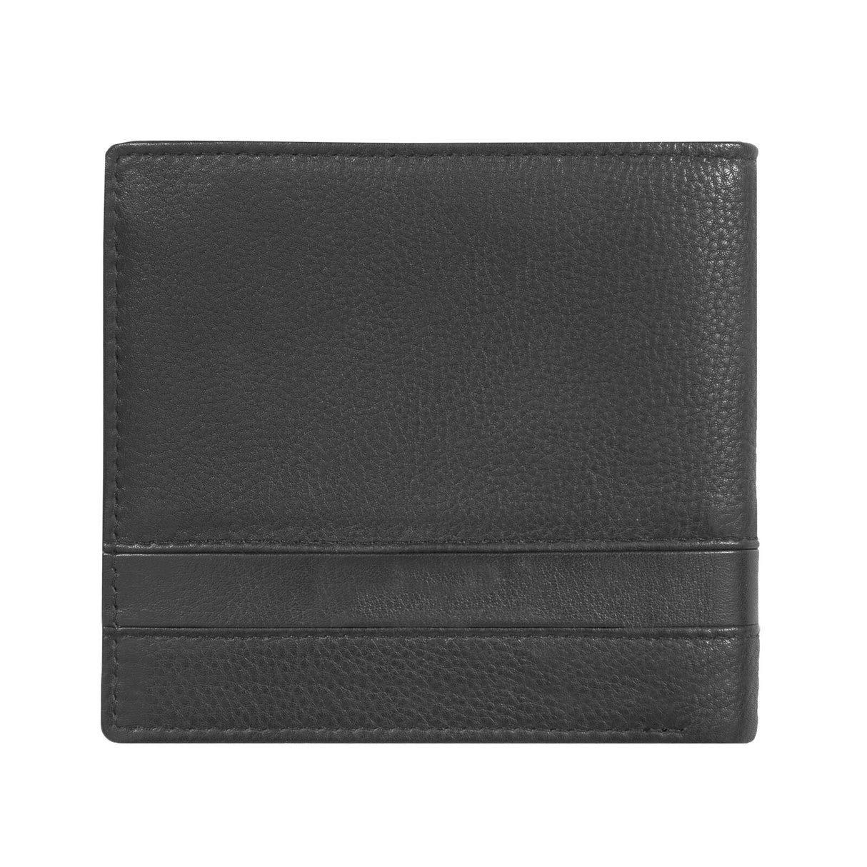 Dents Men's Pebble Grain Leather Bifold Wallet with Coin Purse & 5 Card Pockets - Black