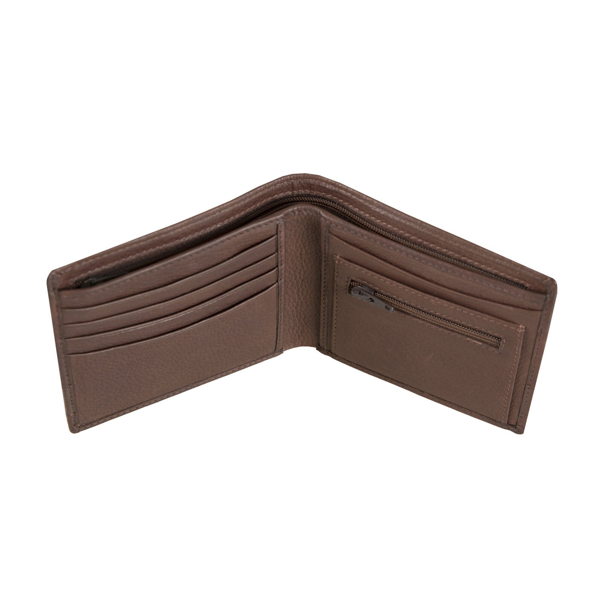 Dents Men's Pebble Grain Leather Bifold Wallet with Coin Purse & 5 Card Pockets - Tan