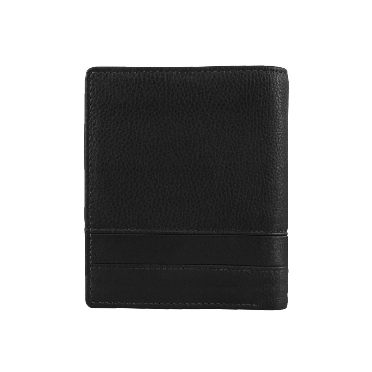 Dents Men's Pebble Grain Leather Bifold Wallet with Coin Purse & 4 Card Pockets - Black