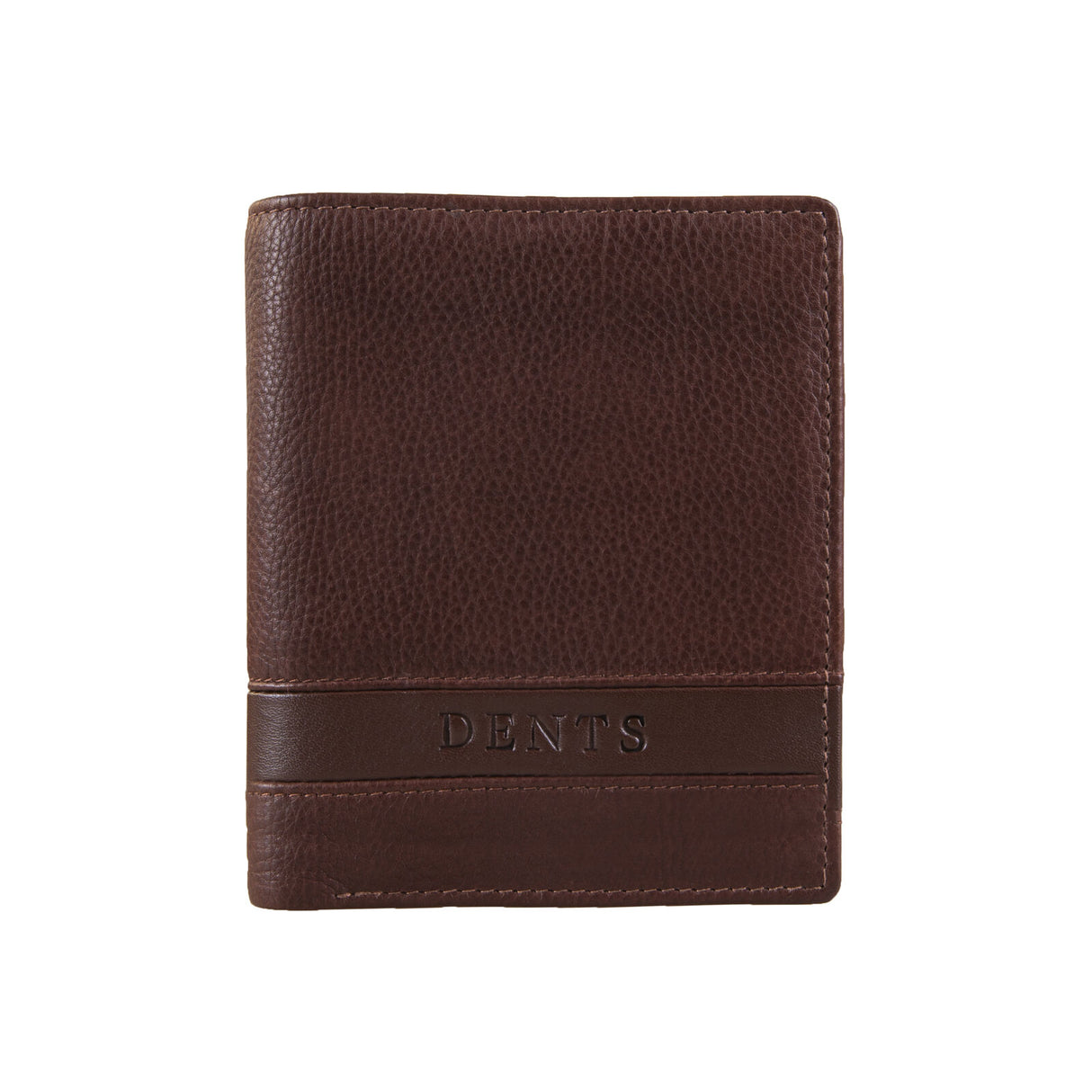 Dents Men's Pebble Grain Leather Bifold Wallet with Coin Purse & 4 Card Pockets - Tan