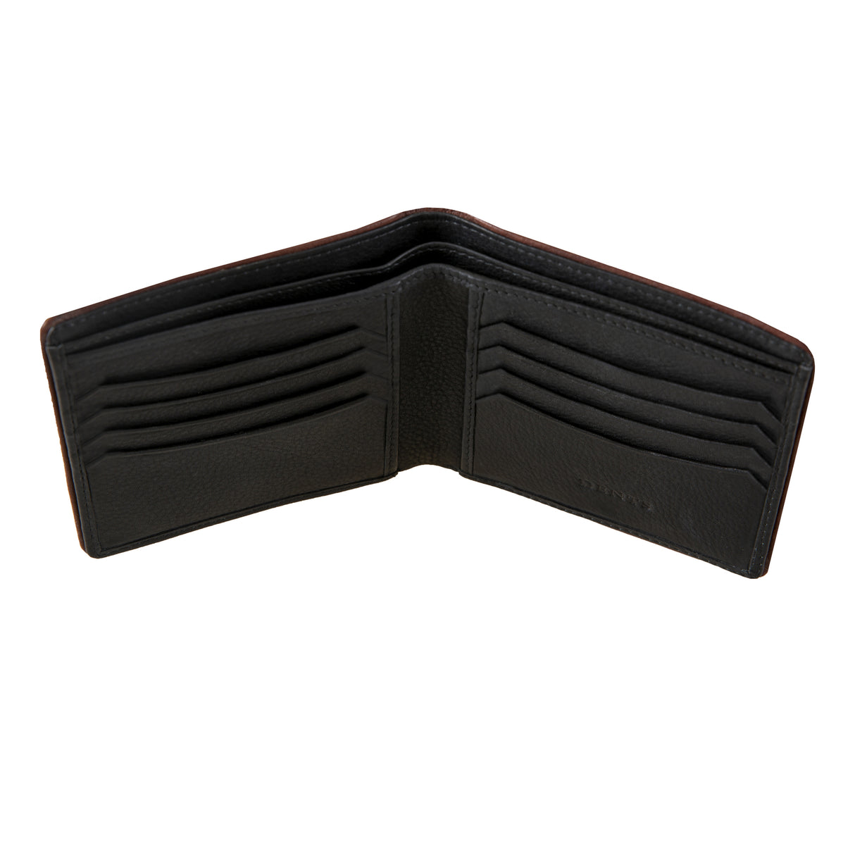 Dents RFID Two-Colour Pebble Grain Leather Bifold Wallet - Black