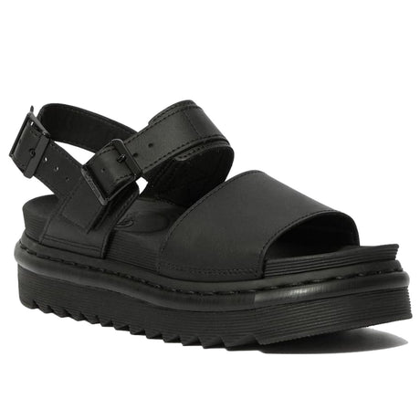 Dr. Martens Womens Voss Sandals Doc Martins Dr Adjustable Summer - All Black