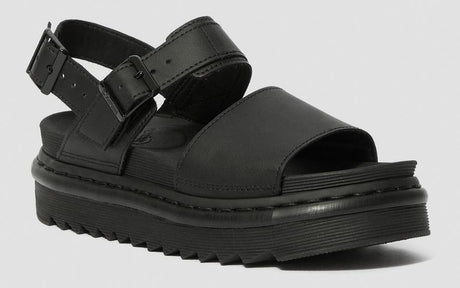 Dr. Martens Womens Voss Sandals Doc Martins Dr Adjustable Summer - All Black