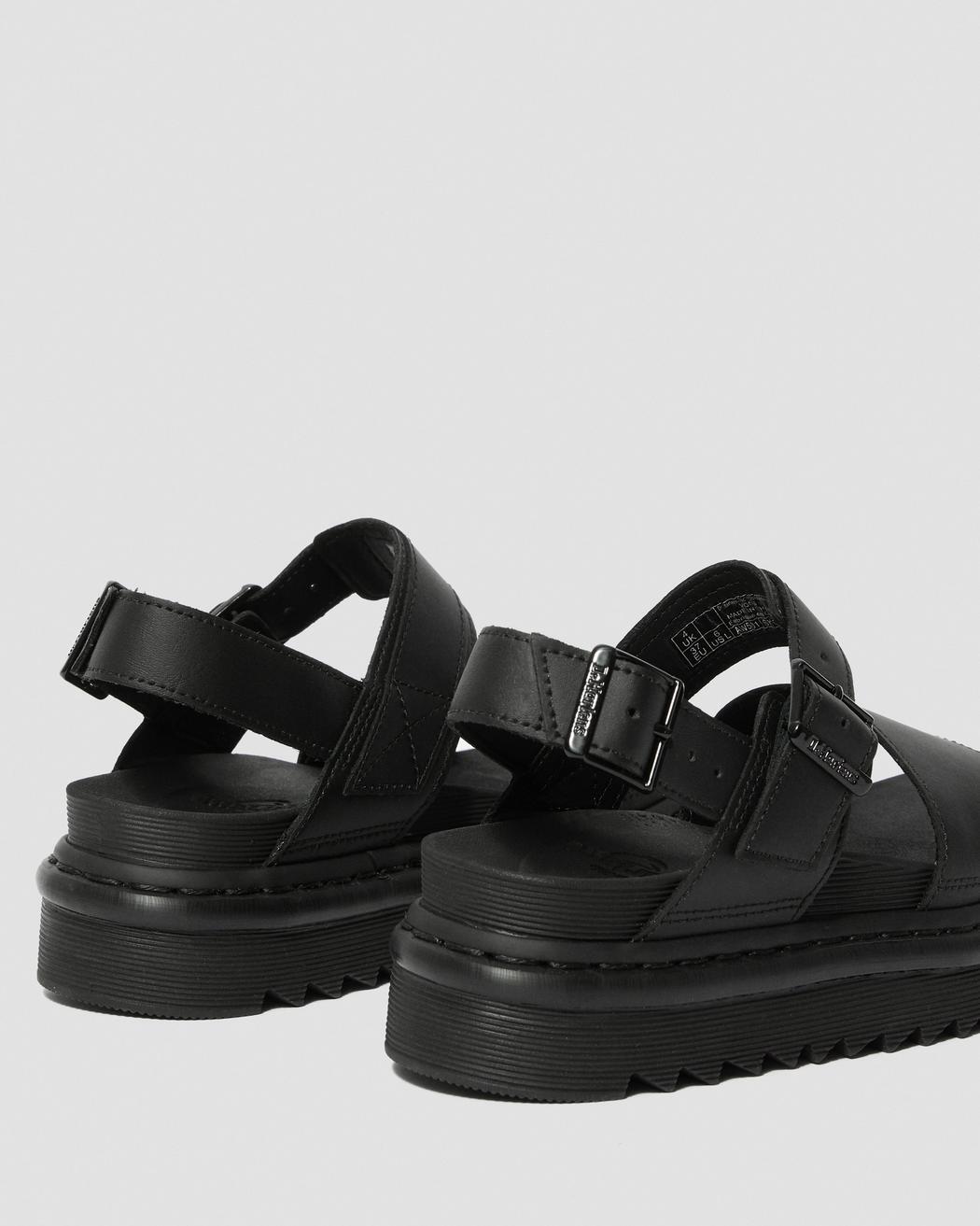 Dr. Martens Womens Voss Sandals Doc Martins Dr Adjustable Summer - All Black