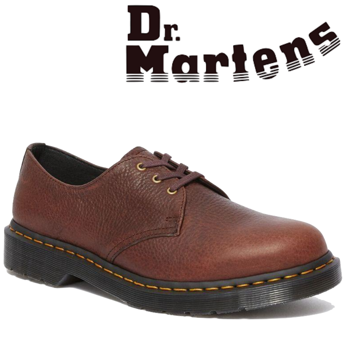 Dr. Martens Unisex 1461 Ambassador Leather 3 Eye Oxford Shoes - Cask Brown