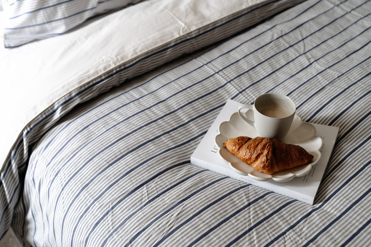 100% Cotton Yarn Dyed Duvet Quilt Cover Set w/ 2 Pillow Cases in Baylyn Grey