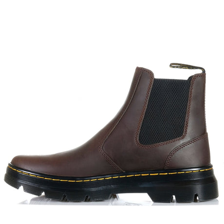 Dr Martens Embury Tract Chelsea Crazy Horse Leather Boots Shoes in Dark Brown