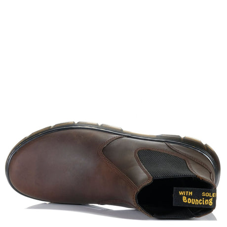 Dr Martens Embury Tract Chelsea Crazy Horse Leather Boots Shoes in Dark Brown