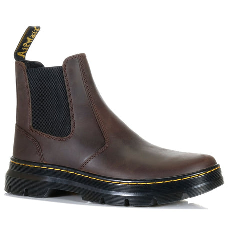Dr Martens Embury Tract Chelsea Crazy Horse Leather Boots Shoes in Dark Brown