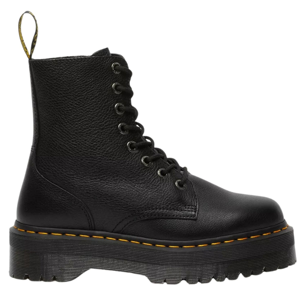 Dr. Martens Jadon III Pisa 8 Eye Leather Platform Boots in Black