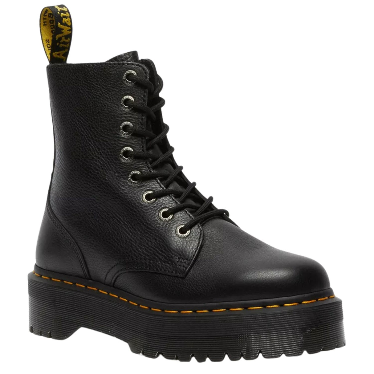 Dr. Martens Jadon III Pisa 8 Eye Leather Platform Boots in Black - UK 13