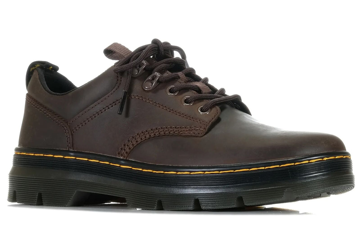 Dr. Martens Reeder 5 Tie Shoe Crazy Horse Leather Shoes in Dark Brown
