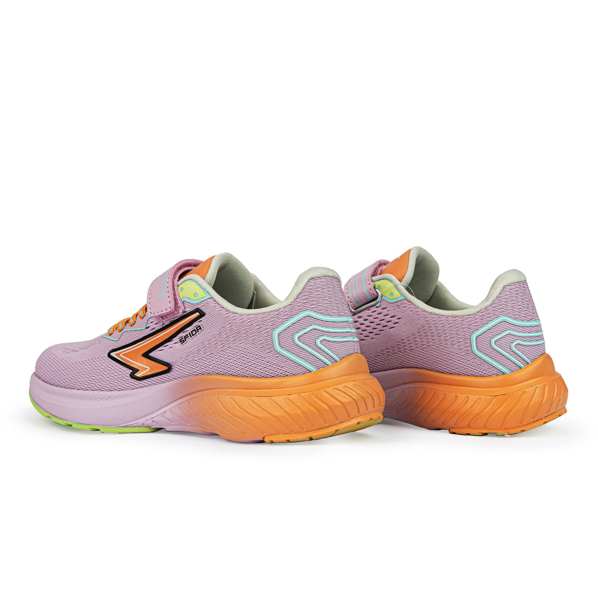Sfida Brazen Girls V Strap Runners - Purple/Neon (Kids Sneakers/Shoes)